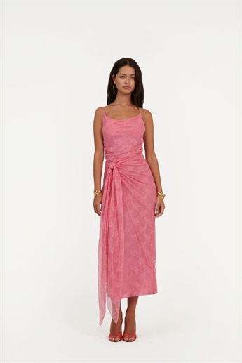 Rotate, Lace Midi Dress, Chateau Rose